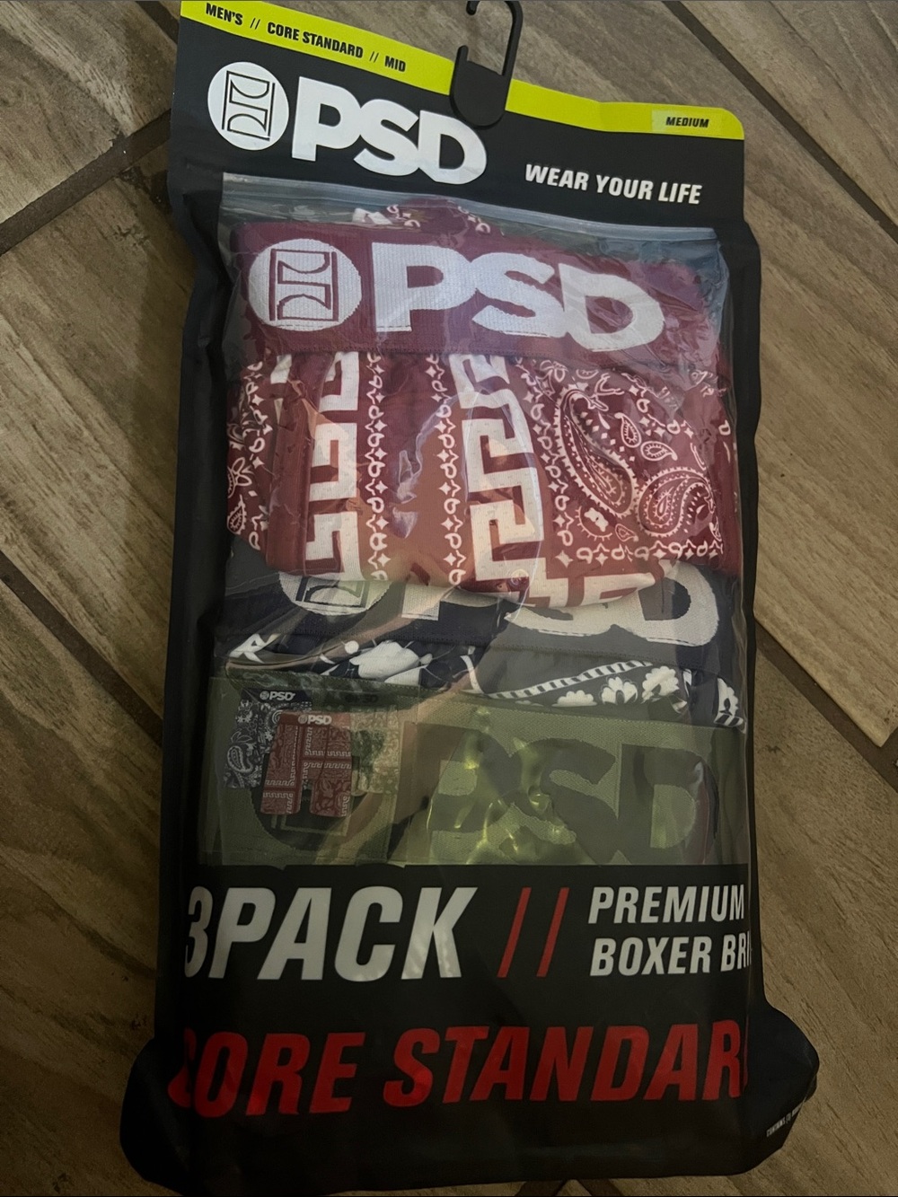 PSD 3-Pack Boxer Briefs - Maroon, Black, Olive